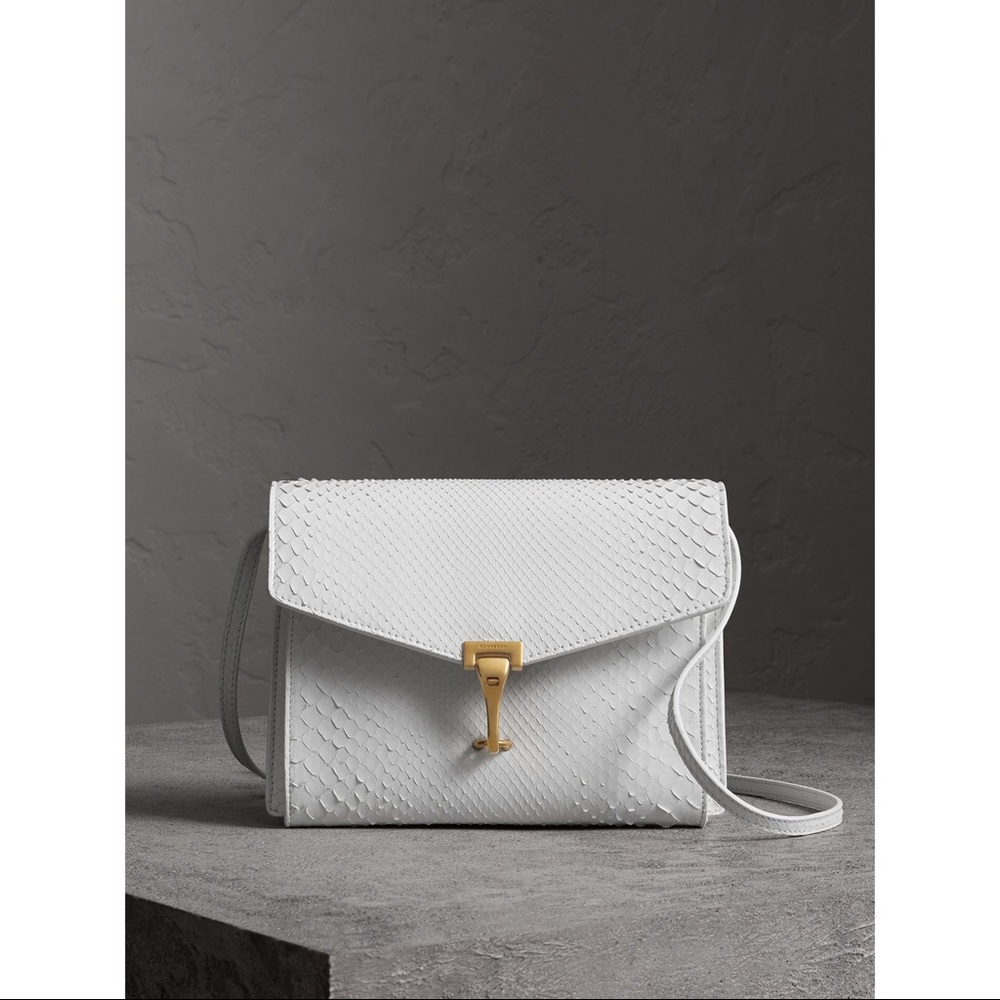New! Burberry Small Python Cross Body Bag!